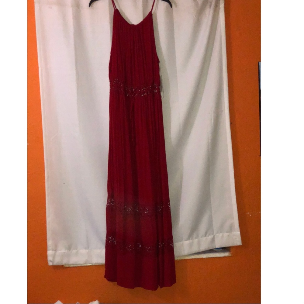 Red maxi dress